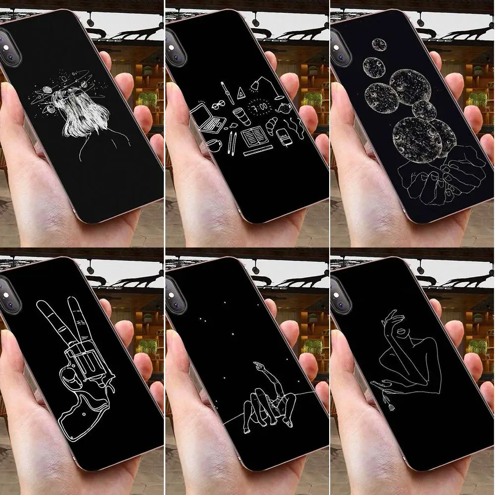 Простая линейная модная защитная пленка из ТПУ для Samsung Galaxy Note 5 8 9 S3 S4 S5 S6 S7 S8 S9 S10 5G