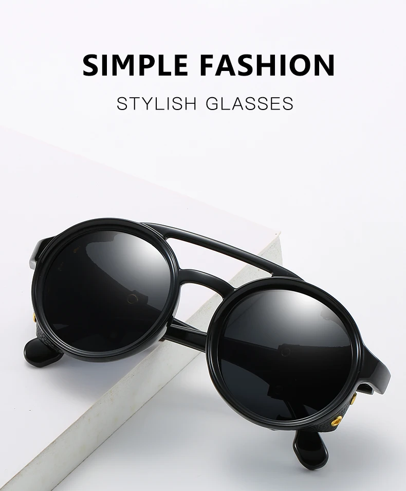 Брендовые дизайнерские модные мужские солнцезащитные очки в стиле стимпанк женские новые солнцезащитные очки винтажные круглые солнцезащитные очки в стиле панк UV400 оттенки очки