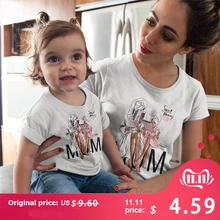 ZSIIBO; одинаковые Модные женские футболки для всей семьи; одежда для мамы и дочки; футболка для девочек; модная футболка в стиле Харадзюку; Kawaii; белая футболка; CX6L227