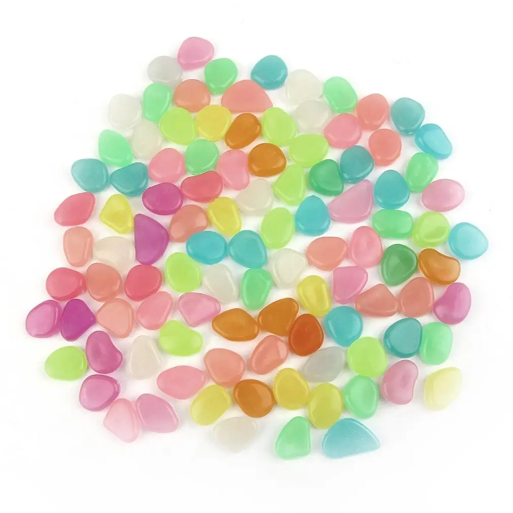 Luminous Artificial Pebbles Stone Multicolo Path Garden Decoration Accessories L