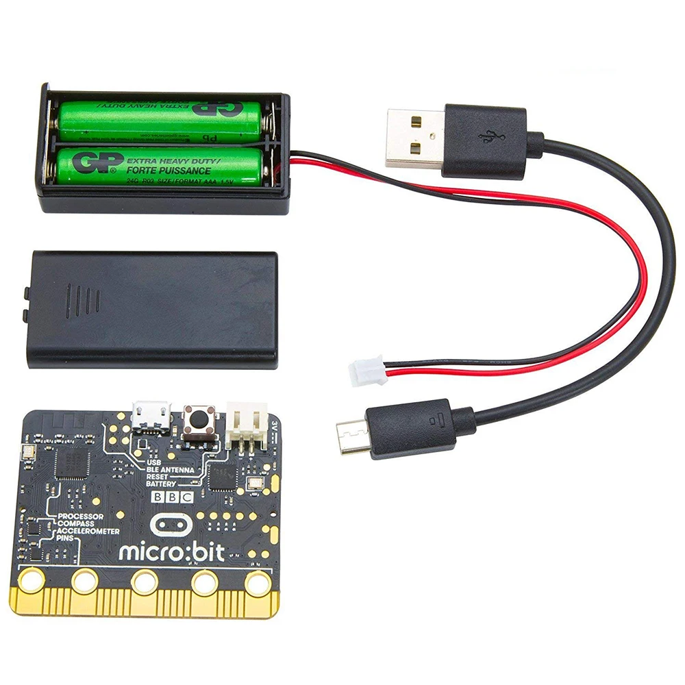 Комплект BBC micro:bit Go start с защитным чехлом не акриловый силиконовый чехол и 10 шт.