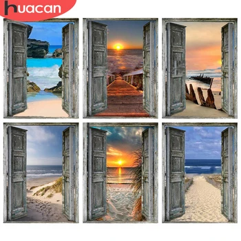 

HUACAN 5d Diamond Painting Full Square Seaside Landscape New Arrival Diy Diamond Embroidery Sunset Handmade Gift Home Decor Gift