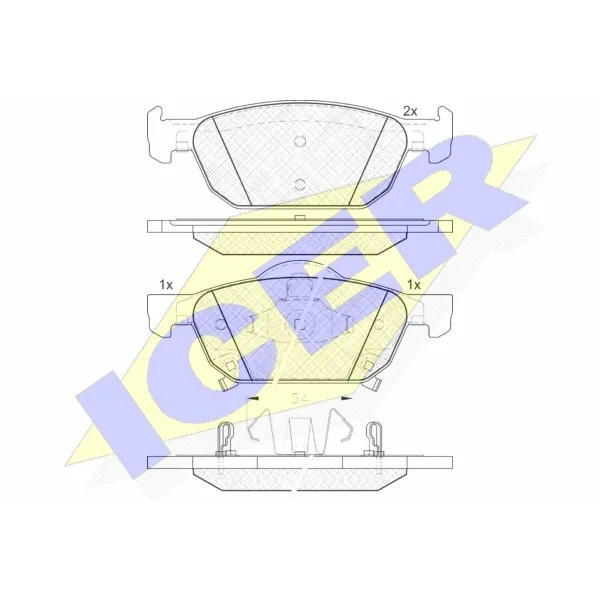 Колодки дисковые передниеHonda Accord 08 ICER 181893