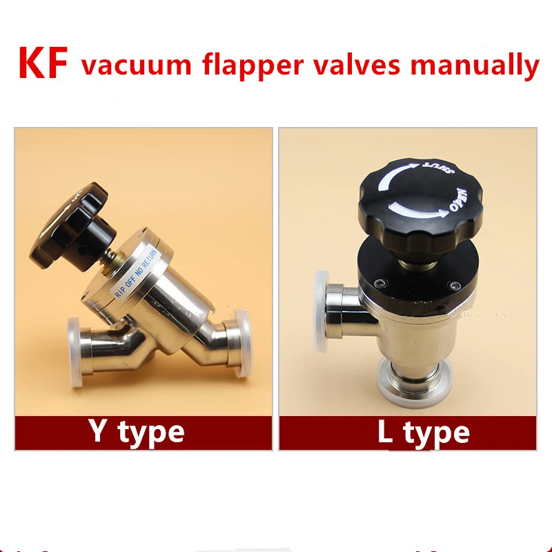 High Vacuum Baffle Valve Manual Vacuum Angle Valve Kf16 Kf25 Kf40 Kf50