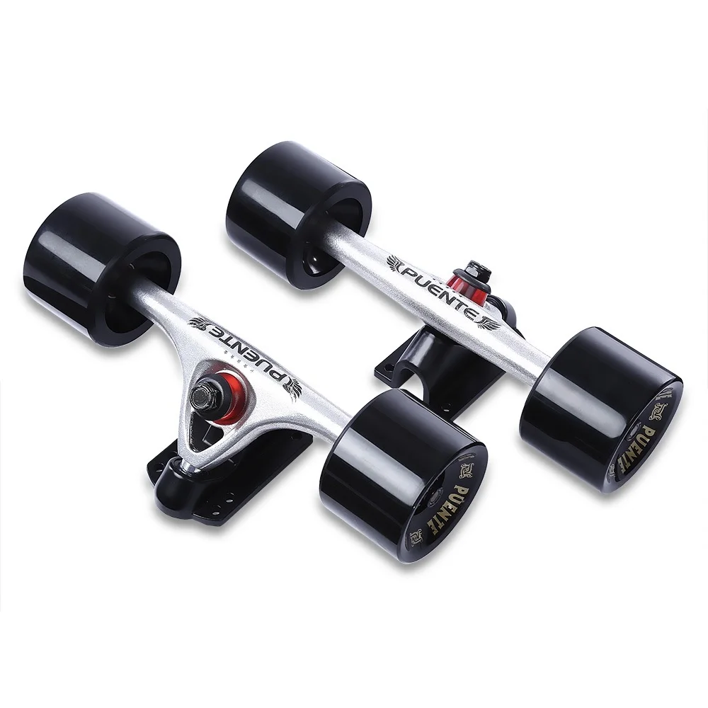 STRIKATE 7inch Longboard Truck with 70mm Wheels Complete 6mm riserpad 35mm hardware T tools Combo