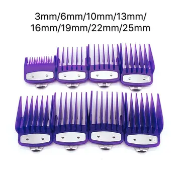 

2/8/10PCS Barber Shop Styling Guide Comb Set Hair Clip Trimmer Purple Limit Comb