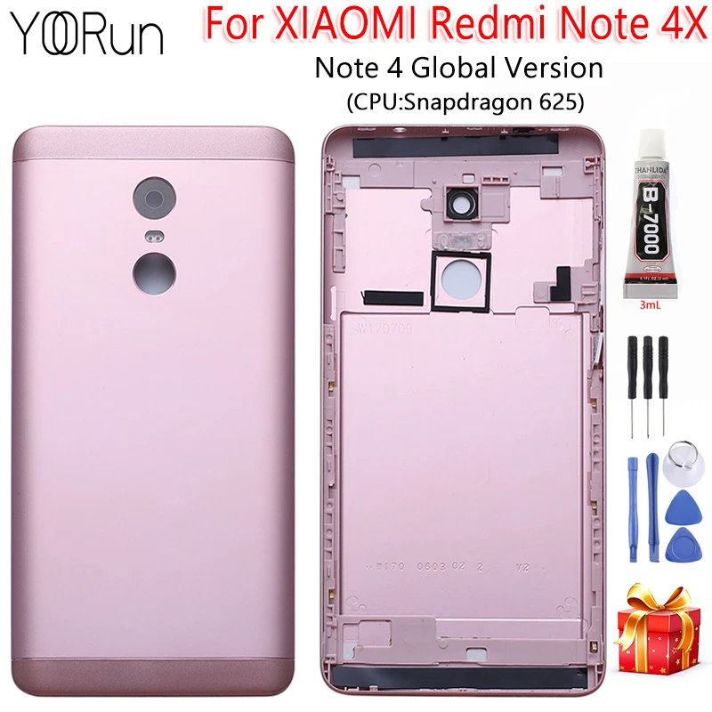 Brand New For Redmi Note 4X Battery Back Cover 4 Global Version Housing Volume Power Buttons Free Tools | Мобильные телефоны и
