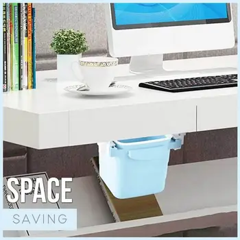 

Hidden Retractable Drawer Trash Can Rail Type Lifting Trash Office Home And Bucket Desktop Convenient Storage Clean Can J5Z2