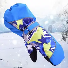 Уличные Детские Зимние теплые лыжные перчатки водонепроницаемые ветрозащитные спортивные теплые Утепленные перчатки зимние расширенные наручные перчатки для катания на лыжах