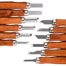 12 шт. резьба по дереву долотом нож для основной резьба по дереву DIY инструменты и детальные Деревообрабатывающие инструменты