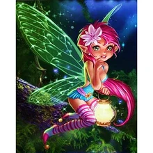 Полный квадратный/круглый Алмаз Картина "Бабочка эльф" Вышивка крестом на заказ фото алмаз, вышивка квадратными круглыми настенный Декор для дома