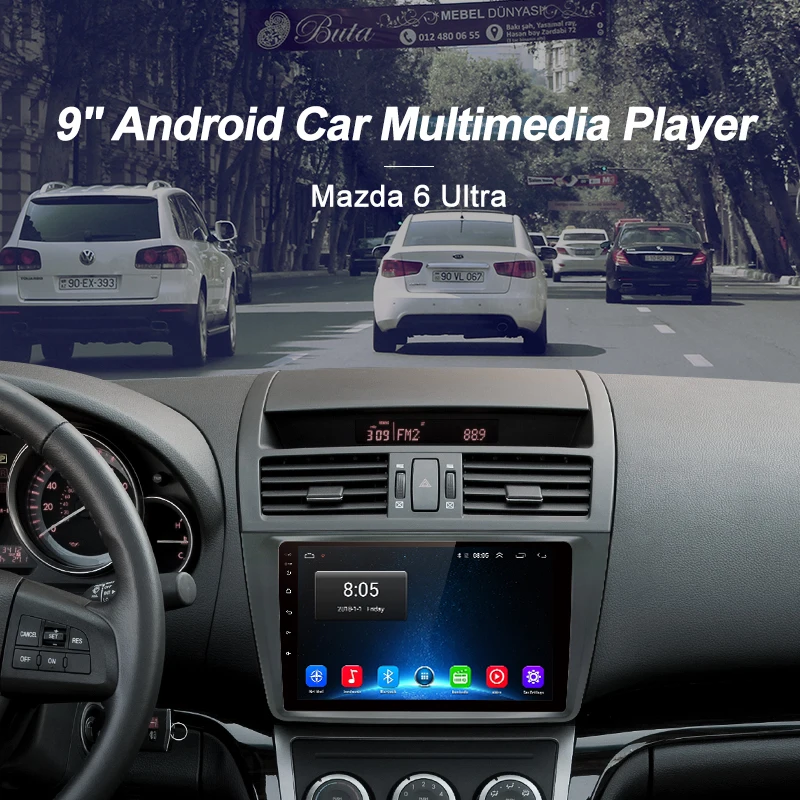 Junsun V1 2G+ 32G Android 8,1 для Mazda 6 2008 2009 2010 2011 2012 автомобильный Радио Мультимедиа Видео плеер навигация gps 2 din dvd