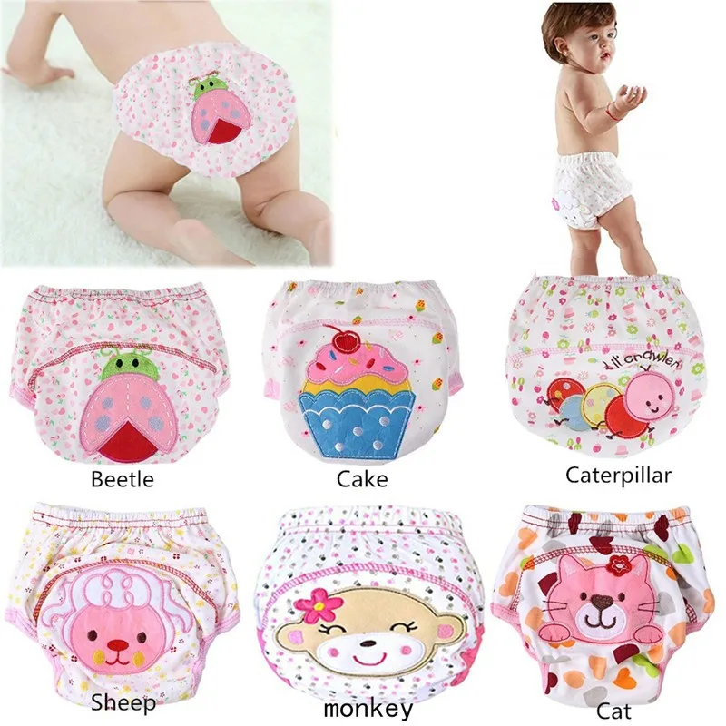 Waterproof Baby Girls Potty Training Pant Infant Underwear Panties Underclothing Leak-proof Diapers Reusable Nappies 7pcs/lot