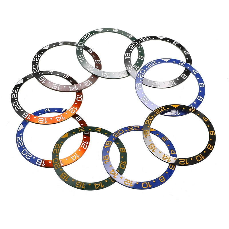 

38mm Ceramic Bezel Watch Face Bezel Insert Fit 40mm Automatic Movement Watch Replacement Accessories