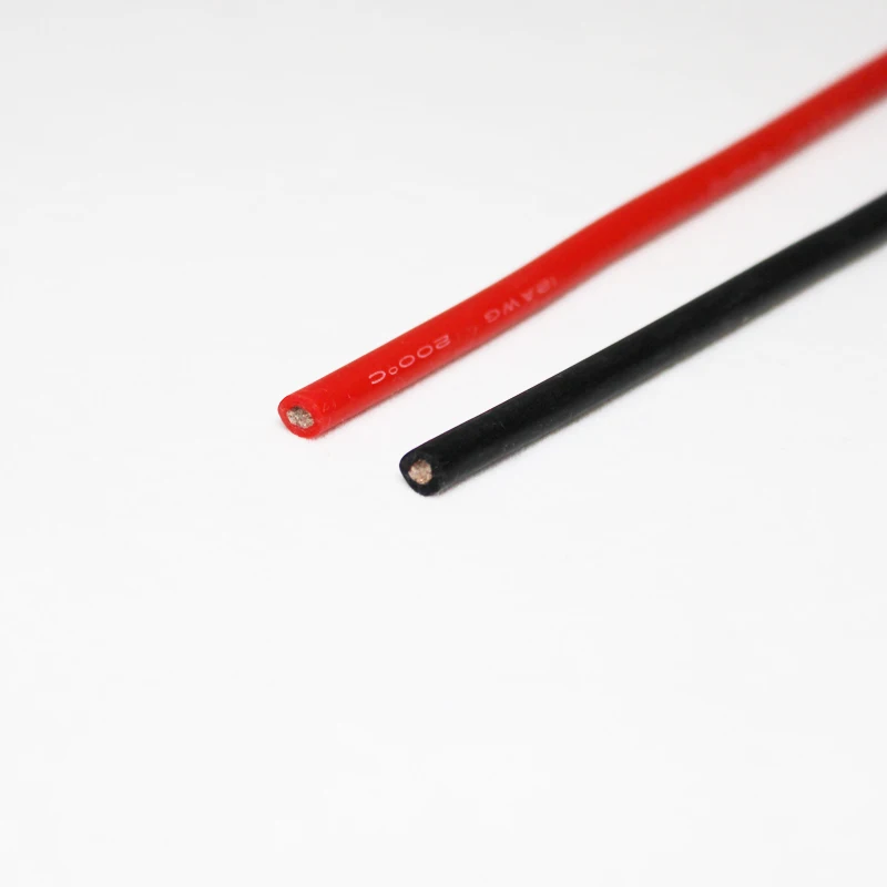12/14/16/18/20/24AWG силиконовые провода 10 м(5 м красно-5 м черный цвет) Высокое Температура стойкий Электрический провод кабели