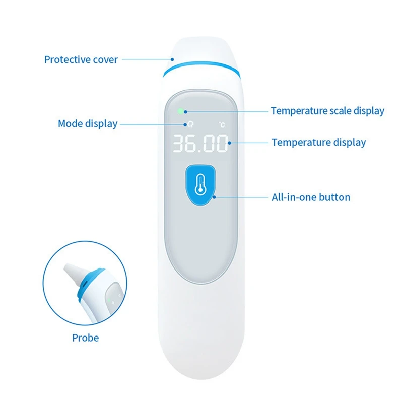 Baby Thermometer- for Ehead and Ear Thermometer for Fever- Accurate Dual Mode Professional Clinical Body Fever Thermometers