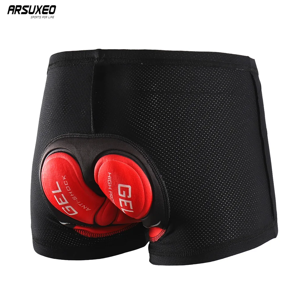 3D gel pad ARSUXEO Padded cycling underwear cycling mens cycling
