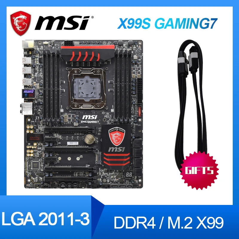 Для MSI microstar X99S GAMING7 PC игровая материнская плата 2011 3/DDR4/ m.2 X99 поддерживает 6800K V3 V4