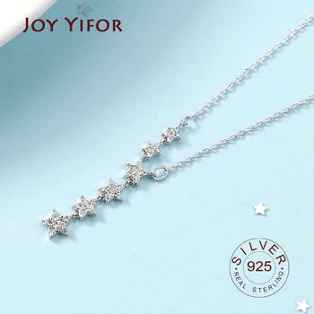 

925 sterling silver necklace ladies elegant chain necklace fashion stars tassel sterling silver jewelry round r necklace