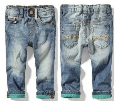 

Children Green Volume Revers Washing Soft Jeans Skinny