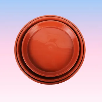 

10pcs Plastic Flowerpot Drip Tray Plant Pot Saucer for Fleshiness Planter Garden Balcony - Type 280 (Red)