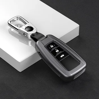 

Aluminium Alloy Car Key Holder Cover Case Shell Chain For Toyota Camry Corolla C-HR CHR Prado 2018 2/3 Buttons Key Protection
