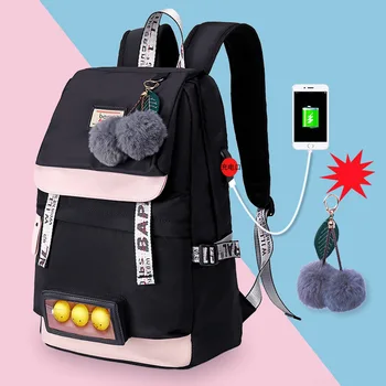 

Flower Pattern Backpack High Capacity Women Backpack Laptop Shoulder Bags Teen Girl School Bag Children Student Mochilas Female