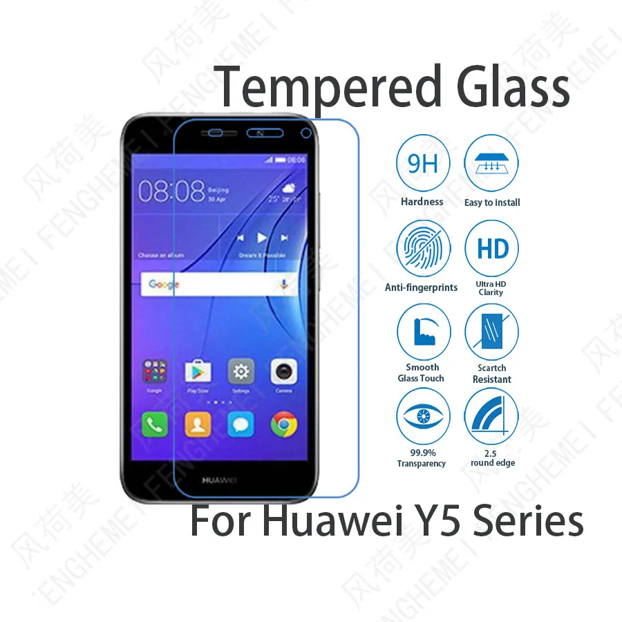 Закаленное стекло 3 шт./лот FENGHEMEI для Huawei Y5 Y5C Y520 Y540 Y541 Y5II Pro Lite Prime 2017 2018 2019 защита