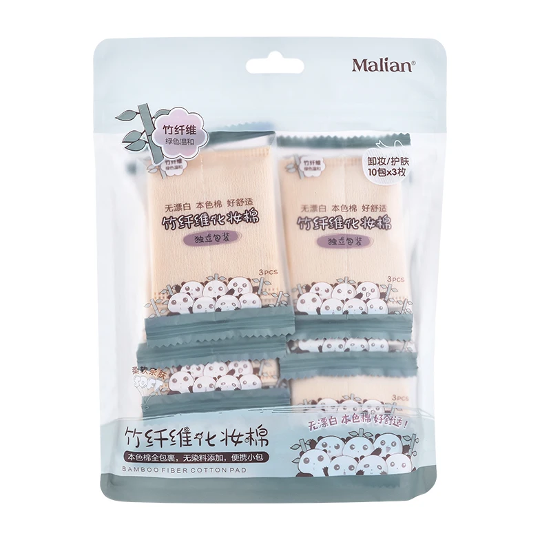30pcs Bamboo Cotton Pad Makeup Cotton Pad Makeup Remove Light Cleansing Makeup Remover