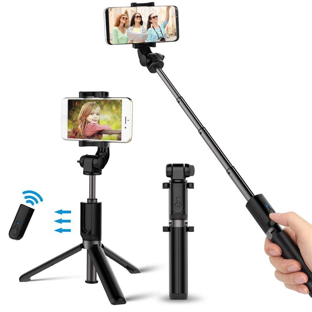 

Stick Tripod Mount Phone Holder Bluetooth Wireless Shutter Stick 360 Rotation Extendable SP99