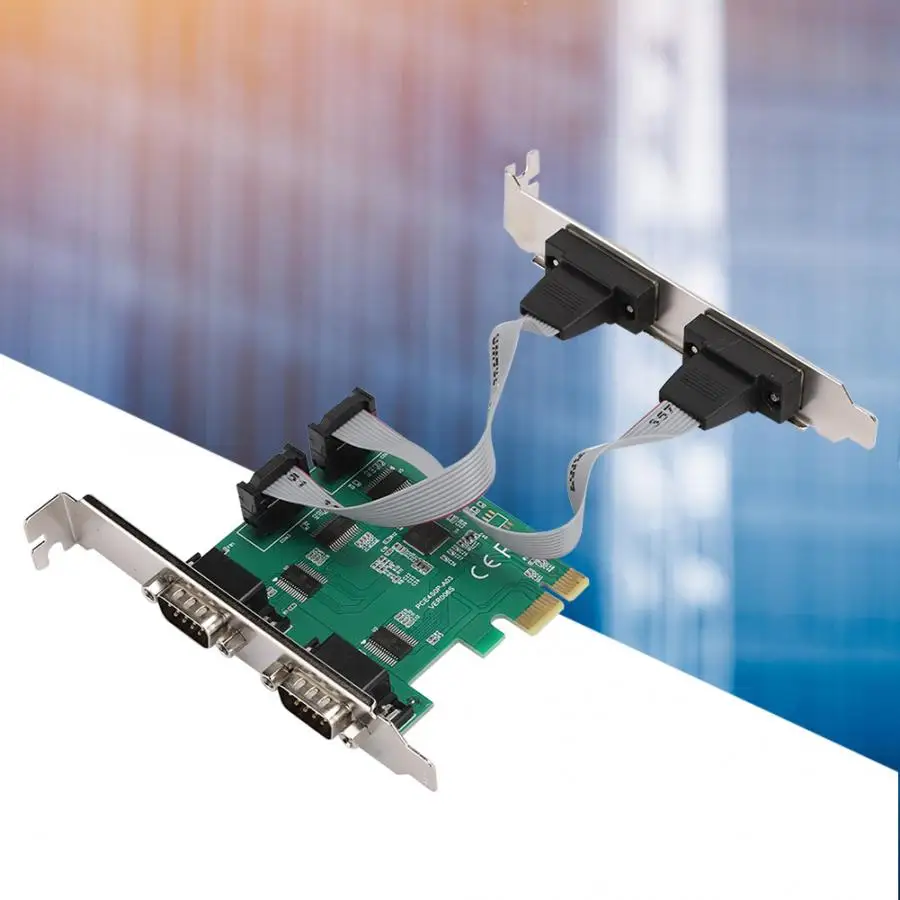Карта расширения адаптер конвертер PCI-E RS232 4-Порты и разъёмы серийный Порты и разъёмы 2,5 ГБ/сек. полнодуплексный канал карта расширения PCI-E