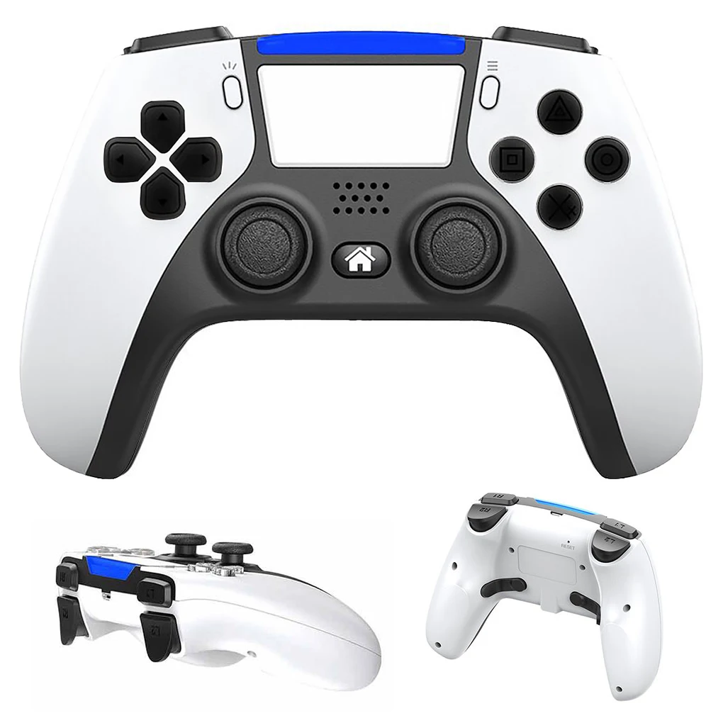 

Bluetooth Rechargeable Gamepad Vibration Wireless Game Controller with Built-in Speaker for PS4