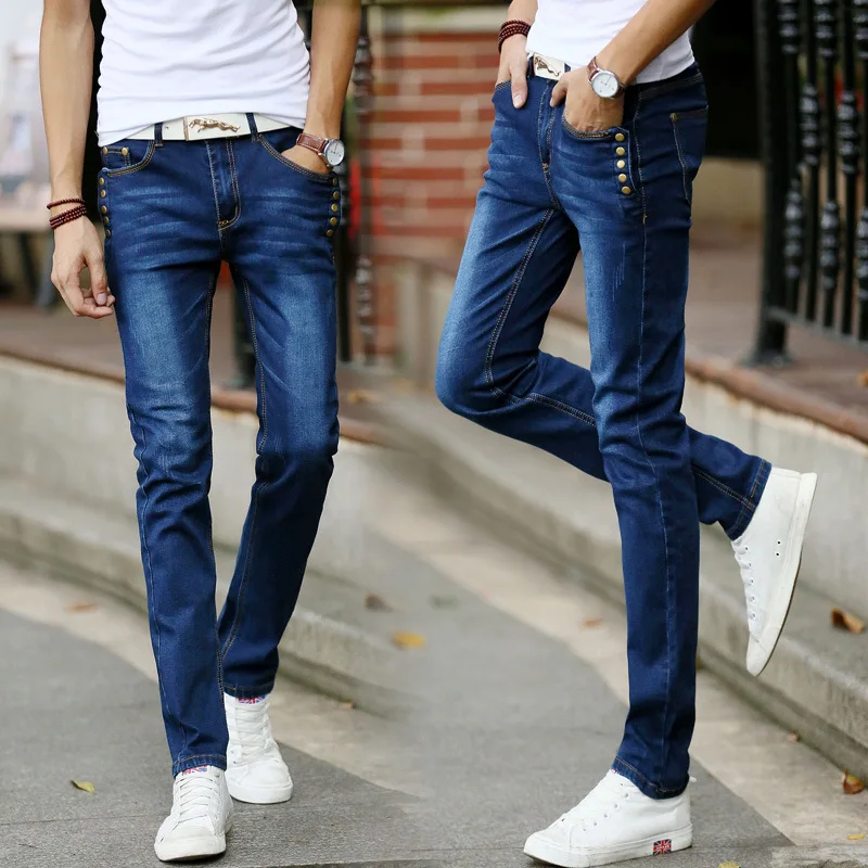 2020 de los hombres de la nueva moda Jeans de Color sólido Casual vaqueros Skinny tendencia Slim hombres Boutique pantalones vaqueros de los hombres 27-36