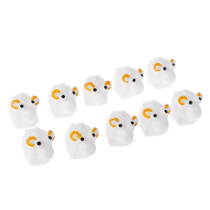 10 шт мини-фигурка Овцы миниатюры DIY Животные микро Цветущий сад домашний декор 72XF