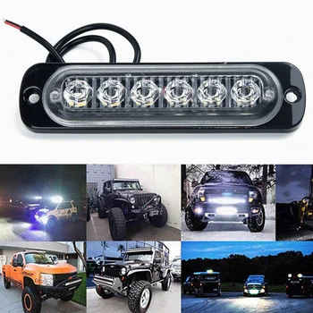 

6 LED Light Work Bar Lamp Driving Fog Car Emergency Lights Offroad SUV 4WD Auto Car Boat Truck Police Strobe LED Warning Light
