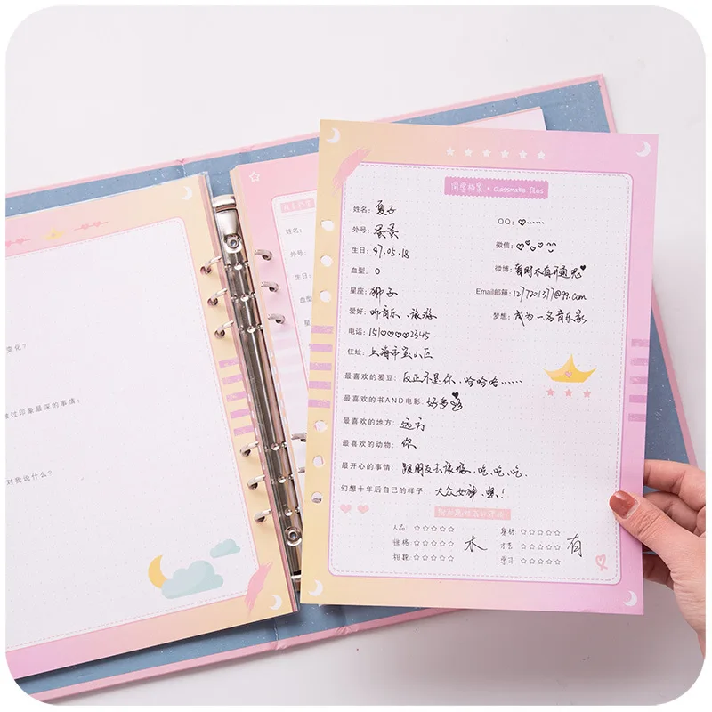 Креативная книга для девочек с сердцем из алюминия, 16 K, листочка в Корейском стиле, хипстерская маленькая фея, для молодых студентов, для выпускного, милая, свободная, листочка, Примечание