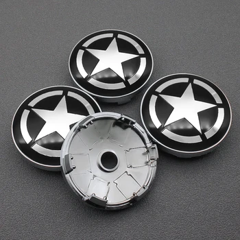 

4pcs 56/60MM Pentagram Logo Car Wheel Center Caps Cover Emblem Wheel Center Hub Badge For BMW Ford Nissan Kia Audi VW Accessory