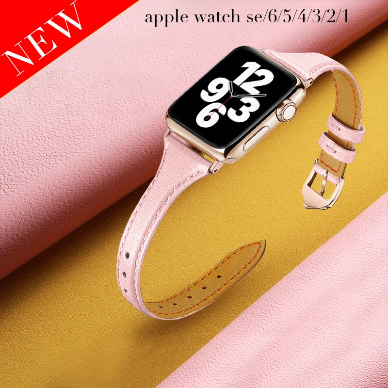 

Cowhide Watchband For Apple Watch Band 44mm Series SE/6/5/4/3/2 42mm 38mm Leather Strap for iWatch pulseira forapple watch