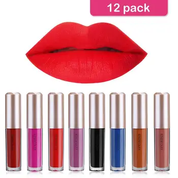 

ETEREAUTY 12Pcs Matte Liquid Matte Lipstick Long Lasting Lip Gloss Lipstick Set Cosmetic Makeup Lip Gloss (12 Colors)