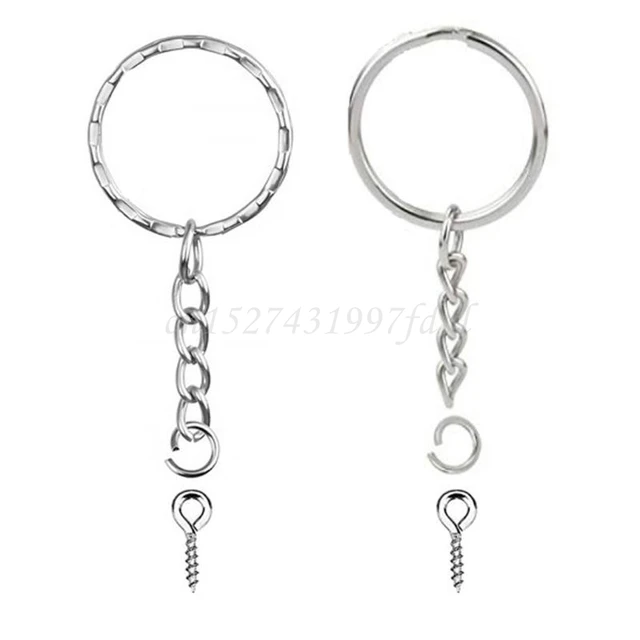 10-20pcs Screw Eye Pin Key Chain Key Ring Keychain Bronze Rhodium Gold  Color Keyrings Split Rings With Screw Pin Jewelry Making