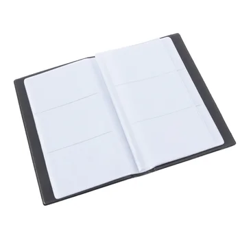 

1pc Business Card Book 240 Slots PVC Leather Black ID Case Business Card Holder for Office School Home