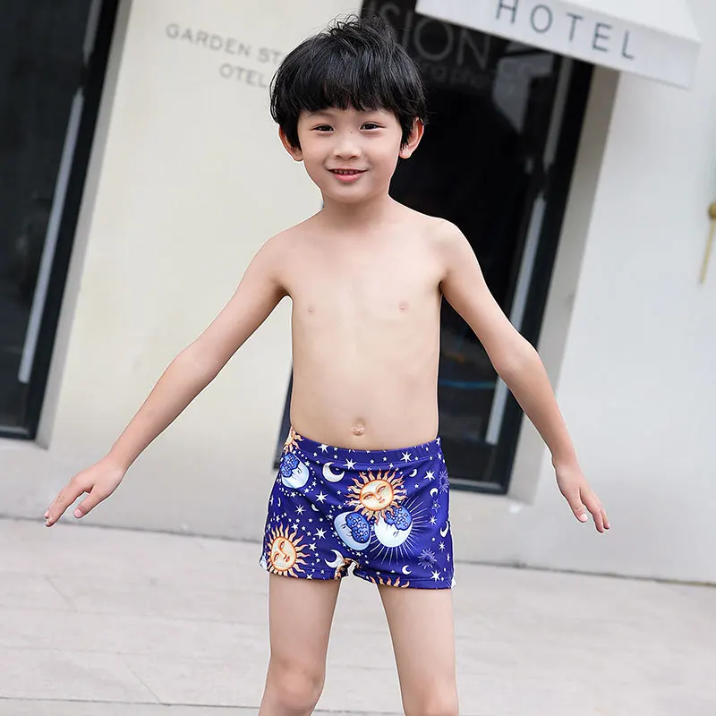 

CHILDREN'S Swimming Trunks Boxer Swimsuit for Boys with Swim Cap Boy Swimming Trunks Small Children Quick-Dry Hot Springs Swimmi