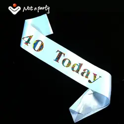 6 шт. с днем рождения 40 сувенирная лента для вечеринки многоцветная печать 10 дизайнов 2020 вечерние принадлежности для мероприятий веселое