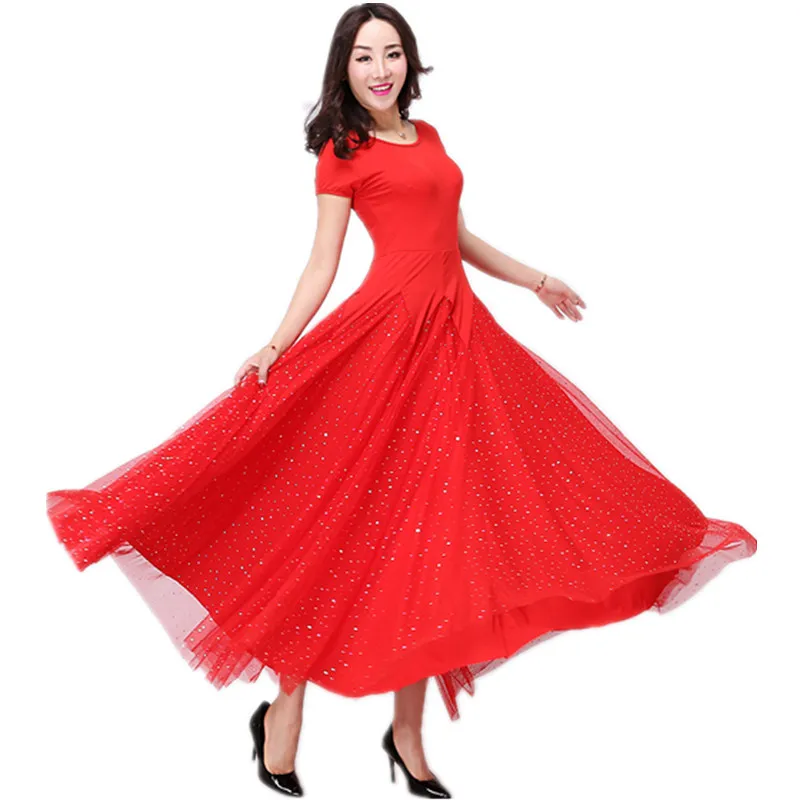 Женское бальное танцевальное платье для соревнований, женское современное Танго вальс, стандартное женское платье, сексуальное кружевное платье для выступлений, красная одежда