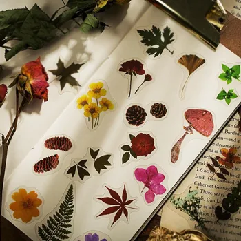 

40 Pcs/pack Vintage Plant Collection Series Flower Journal Decorative Stationery Label Stickers Scrapbooking DIY Diary Album
