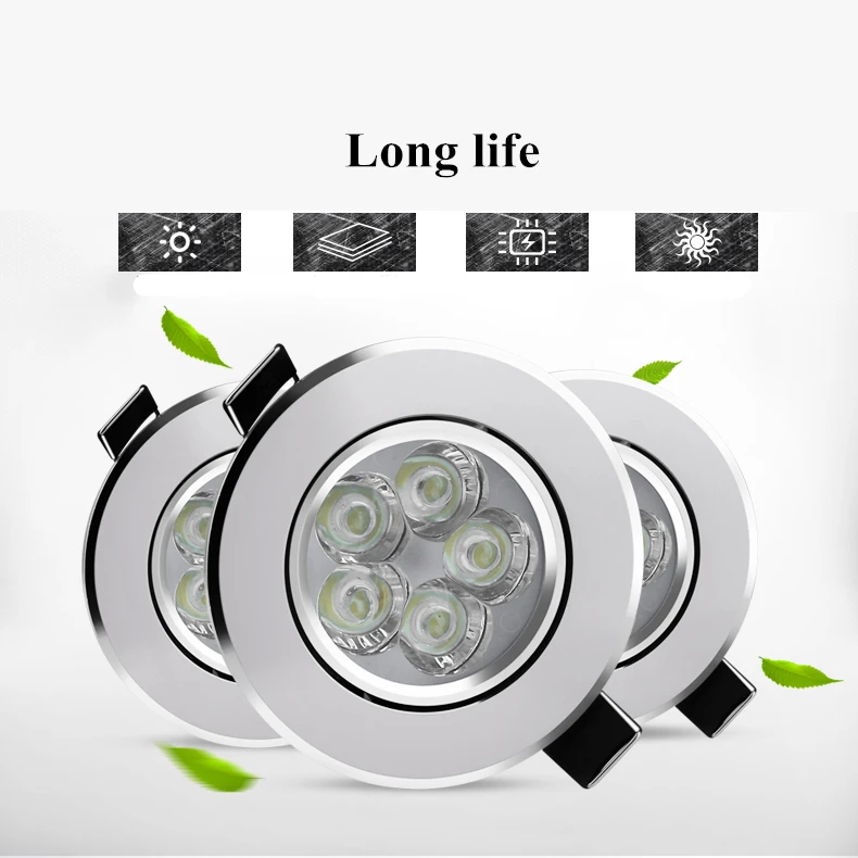 1pcs round Dimmable Led downlight light Ceiling Spot Light 3w 6w 10w 14w 18w ac110-230V ceiling recessed Lights Indoor Lighting semi flush ceiling lights