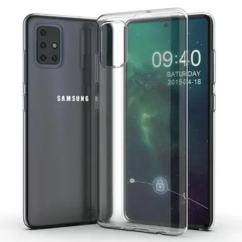 

100pcs/lot For Galaxy S20 Ultra S20 Plus Clear Case Ultra Thin Anti-Finger TPU Back Cover For Samsung Galaxy A51 A71