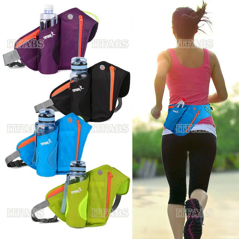 Riñonera deportiva para gimnasio, bolso para correr, ciclismo, botellas de agua de 300ML, bolso para corredores