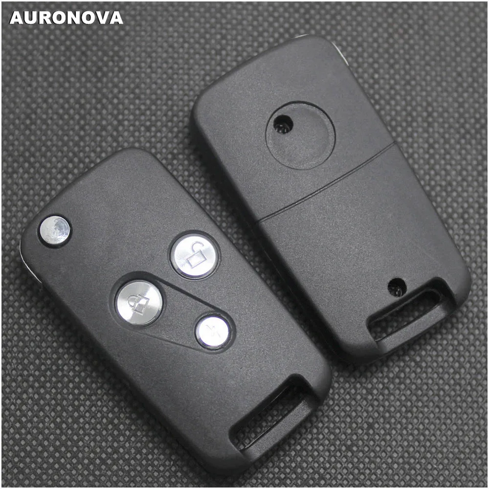 AURONOVA откидной складной ключ оболочки для Morris garaves MG TF ZR ZS 25 45 Автомобильный ключ 3 кнопки чехол для дистанционного ключа от машины лезвие 1