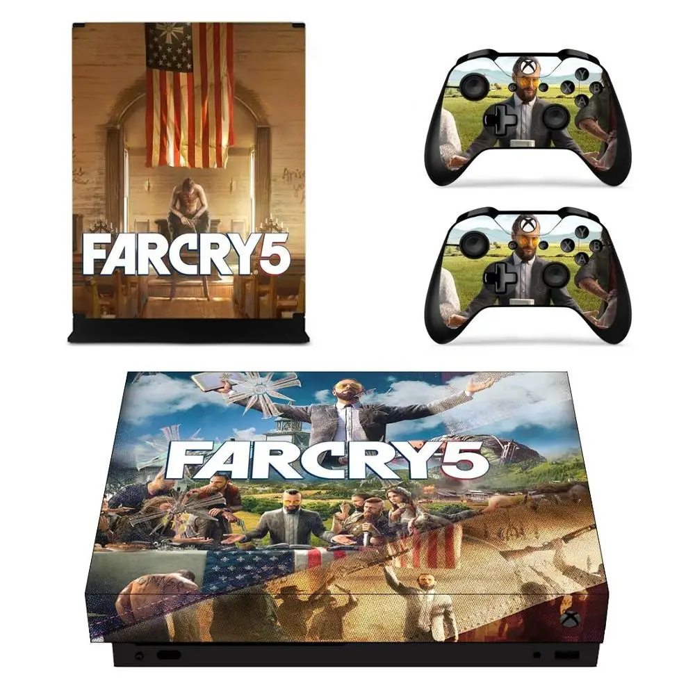 YSX1X0939 FARCRY Far Cry 5 игра полное покрытие кожи консоли и наклейка на контроллер для Xbox One X кожи наклейки Винил - Цвет: YSX1X0939